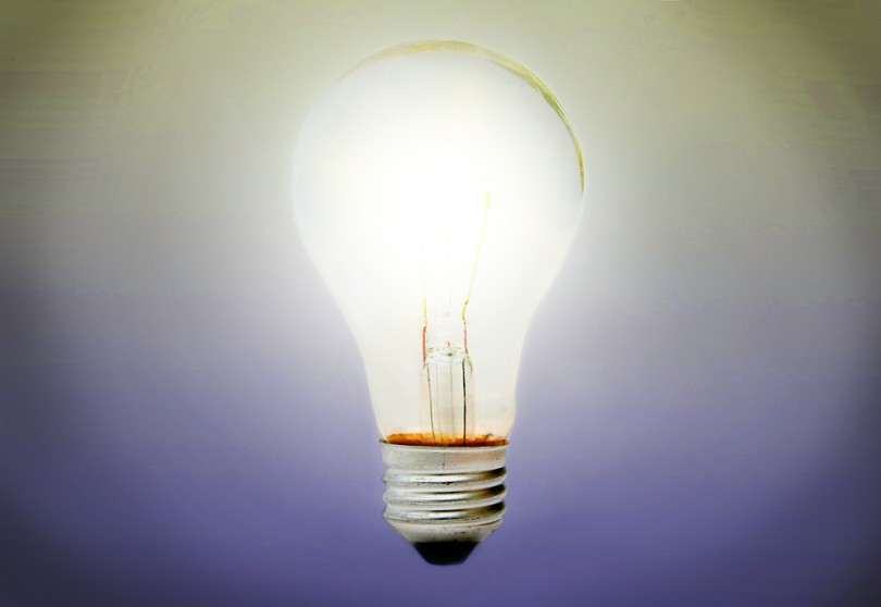 Lightbulb indicating an idea